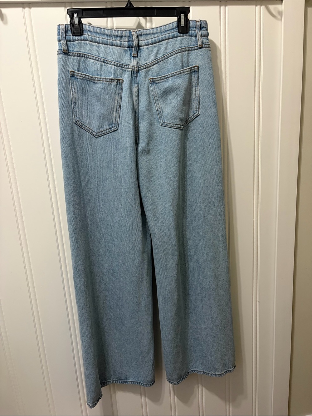 FRAME Super Drape Drawstring High Rise Wide-Leg Jeans Size 26 - Picture 9 of 12